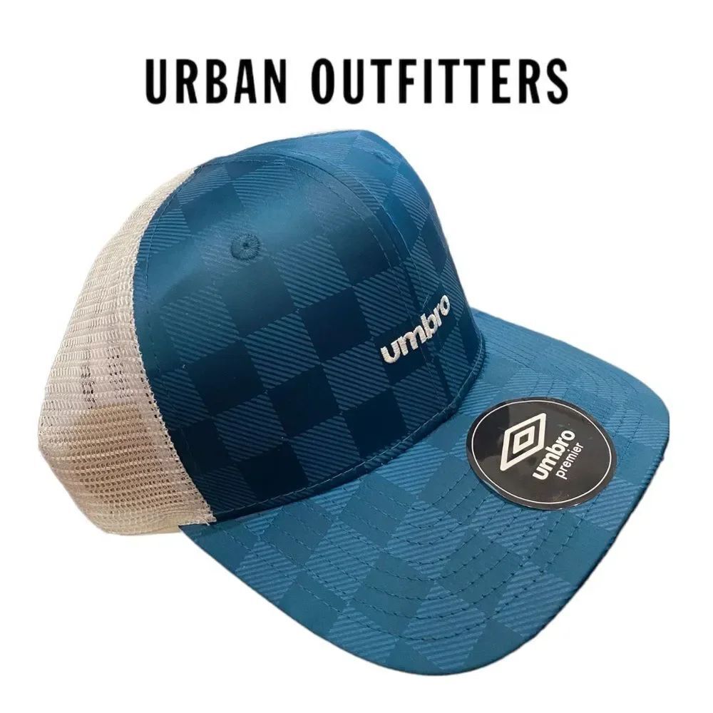 NEW Umbro Urban Outfitters UO Tonal Check Baseball Cap Hat